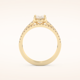 1.09 CT Oval Shaped Pave Moissanite Bridal Set 11