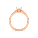 Oval Cut Moissanite Bridal Set with Pave Settings– 1.09 CT Center, 0.28 TCW Accents 17