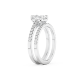 Oval Cut Moissanite Bridal Set with Pave Settings– 1.09 CT Center, 0.28 TCW Accents 6
