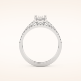 1.09 CT Oval Shaped Pave Moissanite Bridal Set 5
