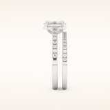1.09 CT Oval Shaped Pave Moissanite Bridal Set 6