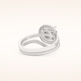 1.03 CT Round Shaped Halo & Pave Moissanite Bridal Set