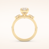 2.12 CT Oval Shaped Solitaire Moissanite Bridal Set 11