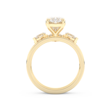 Oval Cut Moissanite Bridal Set with Solitaire Settings– 2.12 CT Center, 0.48 TCW Accents 11