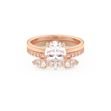 Oval Cut Moissanite Bridal Set with Solitaire Settings– 2.12 CT Center, 0.48 TCW Accents 13