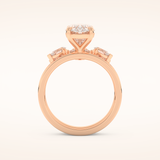 2.12 CT Oval Shaped Solitaire Moissanite Bridal Set 17