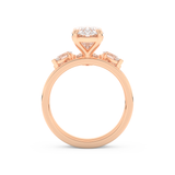 Oval Cut Moissanite Bridal Set with Solitaire Settings– 2.12 CT Center, 0.48 TCW Accents 17