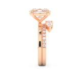Oval Cut Moissanite Bridal Set with Solitaire Settings– 2.12 CT Center, 0.48 TCW Accents 18