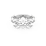 Oval Cut Moissanite Bridal Set with Solitaire Settings– 2.12 CT Center, 0.48 TCW Accents 1
