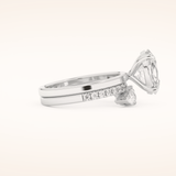 2.12 CT Oval Shaped Solitaire Moissanite Bridal Set 2