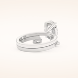 2.12 CT Oval Shaped Solitaire Moissanite Bridal Set 3