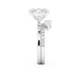 Oval Cut Moissanite Bridal Set with Solitaire Settings– 2.12 CT Center, 0.48 TCW Accents 3