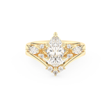 Marquise Cut Moissanite Bridal Set with Solitaire Settings– 1.08 CT Center, 0.32 TCW Accents 7