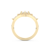 Marquise Cut Moissanite Bridal Set with Solitaire Settings– 1.08 CT Center, 0.32 TCW Accents 11