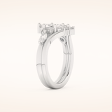 1.08 CT Marquise Shaped Solitaire Moissanite Bridal Set 4