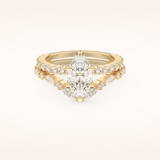 1.08 CT Marquise Cut Pave Moissanite Bridal Set 7