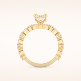 1.08 CT Marquise Cut Pave Moissanite Bridal Set 11