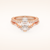 1.08 CT Marquise Cut Pave Moissanite Bridal Set 13