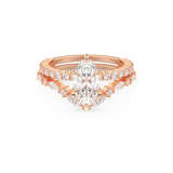 Marquise Cut Moissanite Bridal Set with Pave Settings– 1.08 CT Center, 0.85 TCW Accents 13