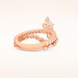 1.08 CT Marquise Cut Pave Moissanite Bridal Set 15
