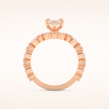 1.08 CT Marquise Cut Pave Moissanite Bridal Set 17