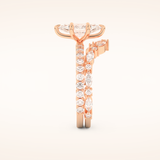 1.08 CT Marquise Cut Pave Moissanite Bridal Set 18