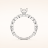 1.08 CT Marquise Cut Pave Moissanite Bridal Set 5