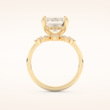 3.71 CT Emerald Cut Solitaire Moissanite Bridal Set 11