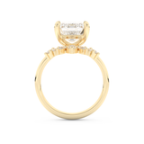 Emerald Cut Moissanite Bridal Set with Solitaire Settings– 3.71 CT Center, 0.41 TCW Accents 11