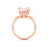 Emerald Cut Moissanite Bridal Set with Solitaire Settings– 3.71 CT Center, 0.41 TCW Accents 17
