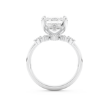 Emerald Cut Moissanite Bridal Set with Solitaire Settings– 3.71 CT Center, 0.41 TCW Accents 5