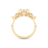 Princess Cut Moissanite Bridal Set with Cluster Settings– 1.72 CT Center, 0.47 TCW Accents 11