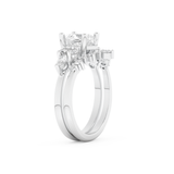 Princess Cut Moissanite Bridal Set with Cluster Settings– 1.72 CT Center, 0.47 TCW Accents 2