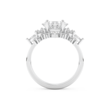 Princess Cut Moissanite Bridal Set with Cluster Settings– 1.72 CT Center, 0.47 TCW Accents 6