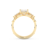 Oval Cut Moissanite Bridal Set with Cluster Settings– 1.67 CT Center, 0.45 TCW Accents 11