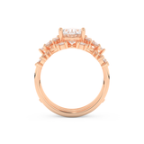 Oval Cut Moissanite Bridal Set with Cluster Settings– 1.67 CT Center, 0.45 TCW Accents 17