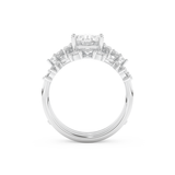 Oval Cut Moissanite Bridal Set with Cluster Settings– 1.67 CT Center, 0.45 TCW Accents 6