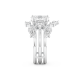 Oval Cut Moissanite Bridal Set with Cluster Settings– 1.67 CT Center, 0.45 TCW Accents 5