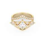 Princess Cut Moissanite Bridal Set with Cluster Settings  – 1.04 CT Center, 0.75 TCW Accents 7