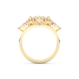 Princess Cut Moissanite Bridal Set with Cluster Settings  – 1.04 CT Center, 0.75 TCW Accents 11