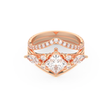Princess Cut Moissanite Bridal Set with Cluster Settings  – 1.04 CT Center, 0.75 TCW Accents 13