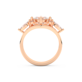 Princess Cut Moissanite Bridal Set with Cluster Settings  – 1.04 CT Center, 0.75 TCW Accents 17