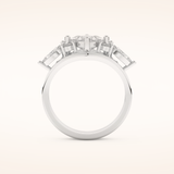 1.04 CT Princess Cut Cluster Moissanite Bridal Set 5