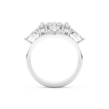 Princess Cut Moissanite Bridal Set with Cluster Settings  – 1.04 CT Center, 0.75 TCW Accents 5