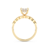 Radiant Cut Moissanite Bridal Set with Pave Settings– 1.56 CT Center, 0.53 TCW Accents 11