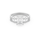 Radiant Cut Moissanite Bridal Set with Pave Settings– 1.56 CT Center, 0.53 TCW Accents 1