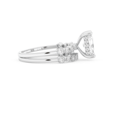 Radiant Cut Moissanite Bridal Set with Pave Settings– 1.56 CT Center, 0.53 TCW Accents 2