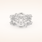 1.08 CT East West Marquise Cut Solitaire Moissanite Bridal Set