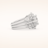 1.08 CT East West Marquise Cut Solitaire Moissanite Bridal Set