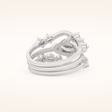 1.08 CT East West Marquise Cut Solitaire Moissanite Bridal Set